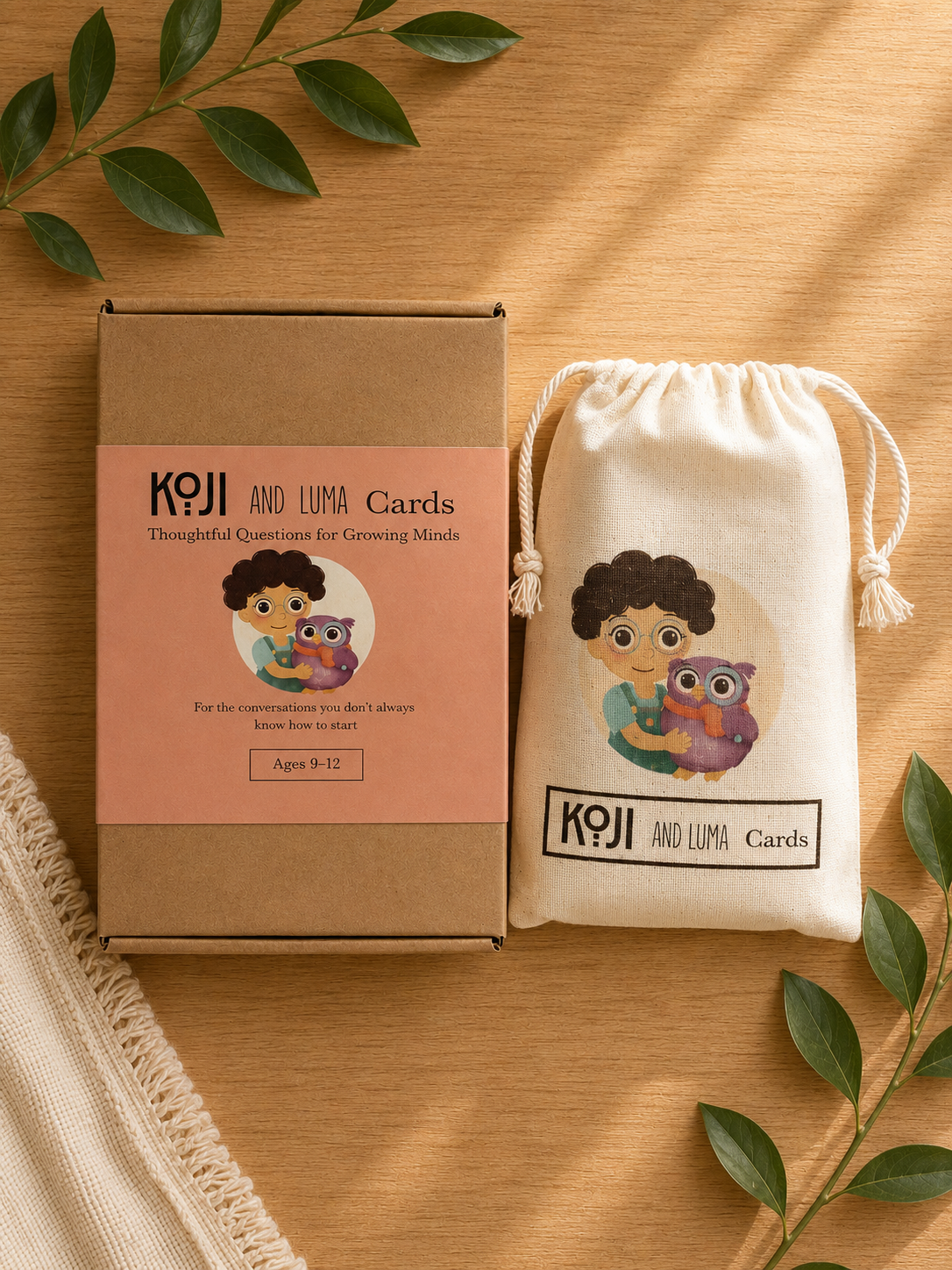 Koji and Luma Conversation Cards- Set 2 - Thoughtful Questions for Growing Minds (Ages 9–12)